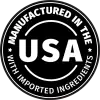 Manufactured in the USA with imported ingredients